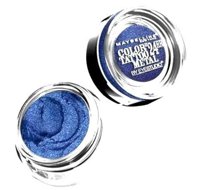 Maybelline New York Eye Studio Color Tattoo Metal 24 Hour Cream Gel Eyeshadow, 75 Electric Blue, 0.14 Fl. Oz.