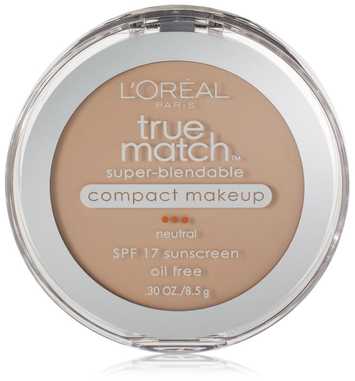 L'Oreal Paris True Match Super-Blendable Compact Makeup, Neutral Soft Ivory N1