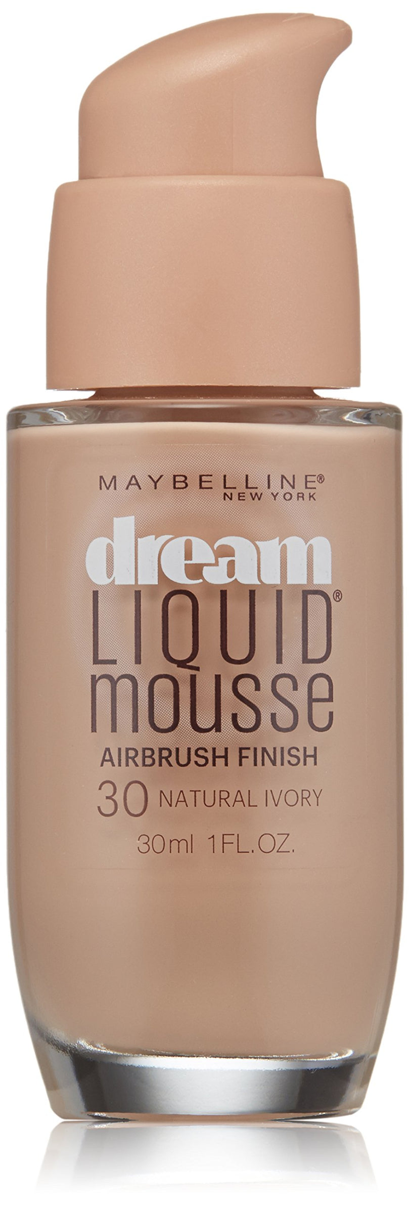 Maybelline Dream Satin Mousse Foundation Makeup, 30 Ivory Beige, 1 fl oz