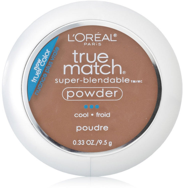 L'Oreal Paris True Match Super Blendable Oil Free Makeup Powder, Cocoa, 0.33 oz