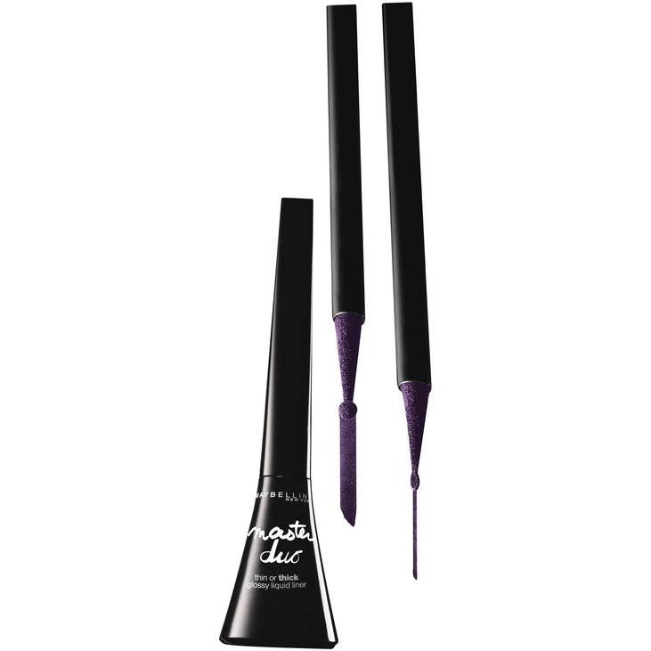 Maybelline New York Master Duo Eye Studio Glossy 2 In 1 Liquid Liner, 505 Violet Luster