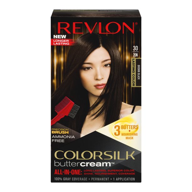 Revlon Luxurious Colorsilk Buttercream, Brown Black
