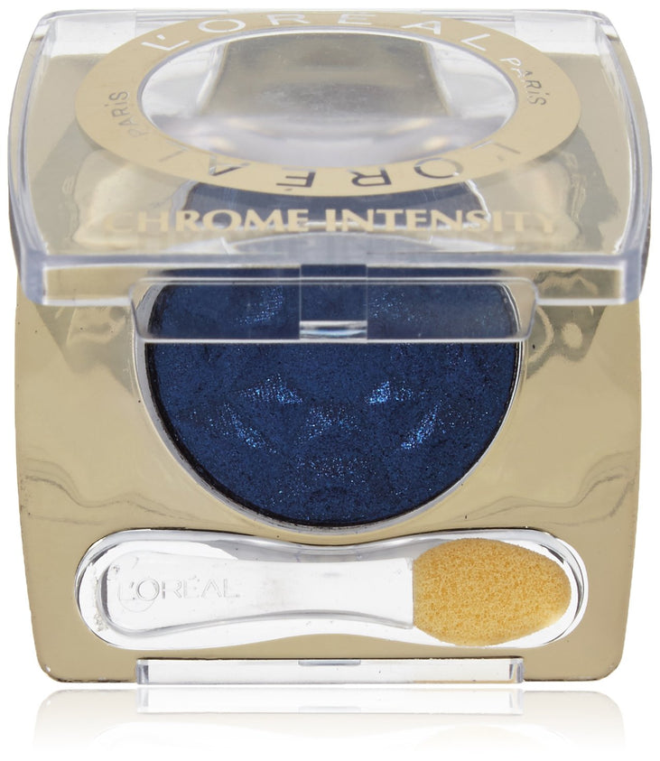 L'Oreal CHROME SHINE Eye Shadow, 182 Blue Jean .12oz