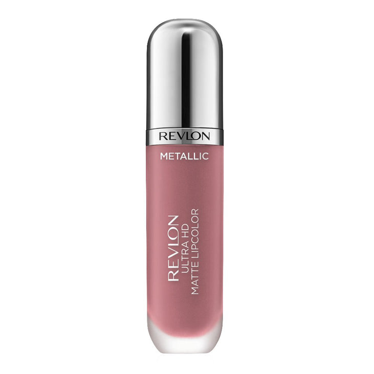 Revlon Ultra HD Metallic Matte Liquid Lipcolor, Liquid Lipstick, 100% Wax-Free, Glam