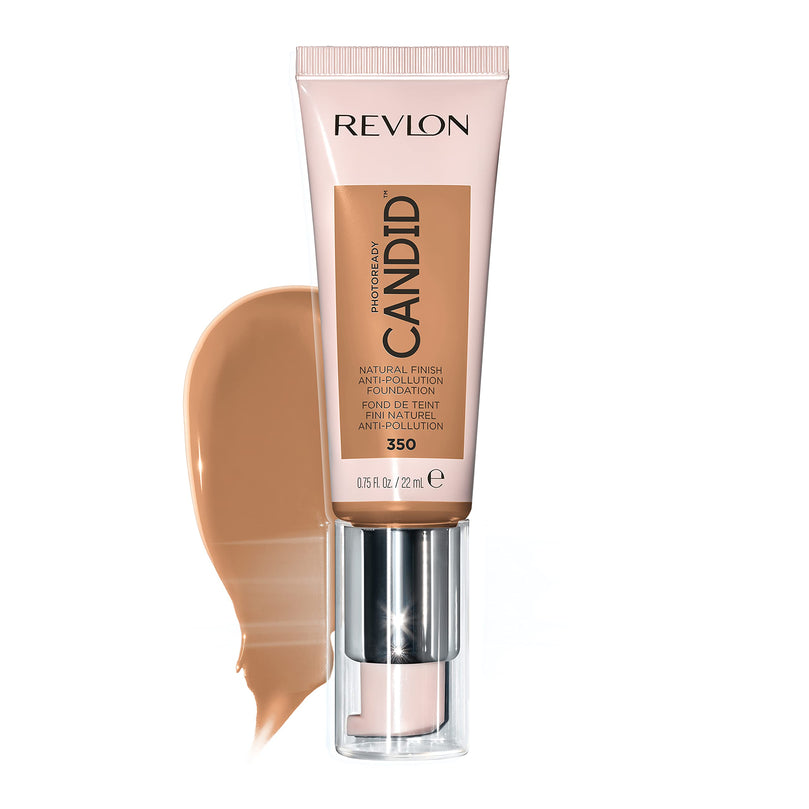 Revlon PhotoReady Candid Natural Finish Anti-Pollution Foundation, 350 Natural Tan, 0.75 fl oz.