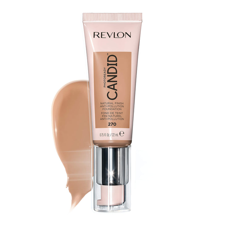Revlon PhotoReady Candid Natural Finish Anti-Pollution Foundation, 270 Medium Beige, 0.75 fl oz.