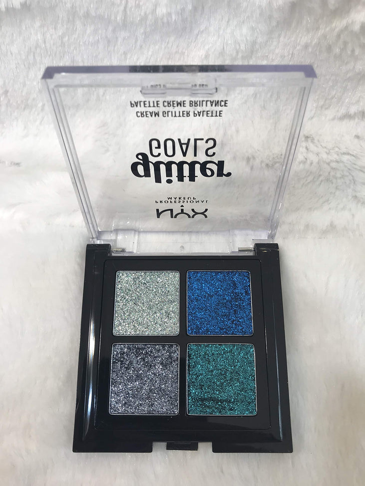 NYX Glitter Goals Cream Glitter Palette Quad