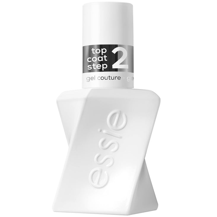 essie Gel Couture Long Lasting Nail Polish Shiny Top Coat, Clear, 0.46 fl oz Bottle