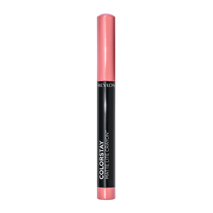 Revlon ColorStay Matte Lite Crayon Lipstick with Built-in Sharpener, Smudgeproof, Water-Resistant Non-Drying Lipcolor, 001 Tread Lightly, 0.049 oz
