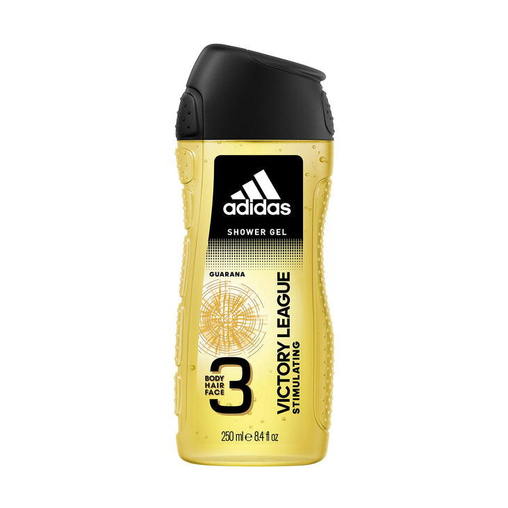 Adidas Victory League Guarana Stimulating 3 in 1 Hair Body Face Shower Gel for Men 8.4oz 250ml