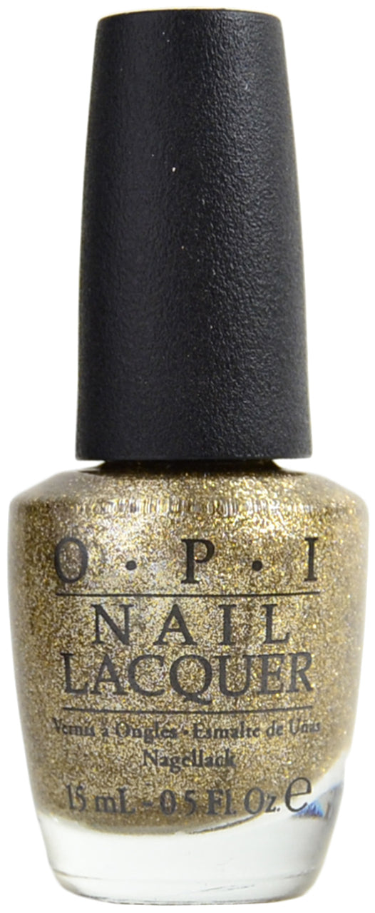 OPI Nail Lacquer Polish .5oz/15mL - All Sparkly And Gold E13