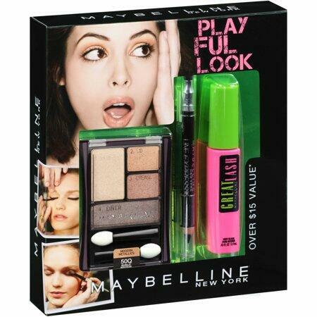 Maybelline Playful Look Great Lash Mascara (Very Black) + Eyeliner (Brownish