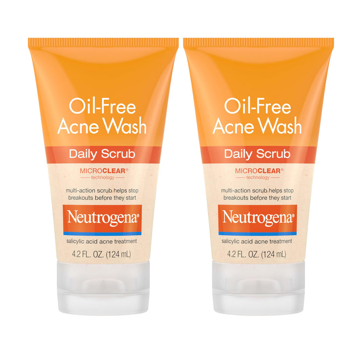 Neutrogena Oil Free Acne Face Scrub 4.2 fl. oz (2 Pack)