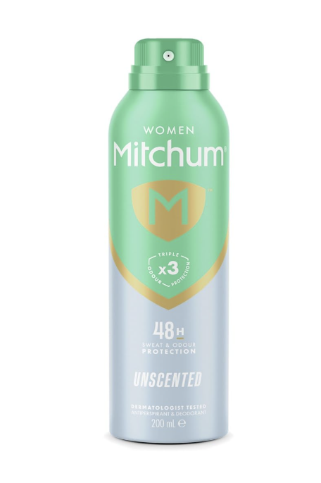 Mitchum Women Unscented Anti-perspirant Deodorant Spray 200ml (6 PACK)