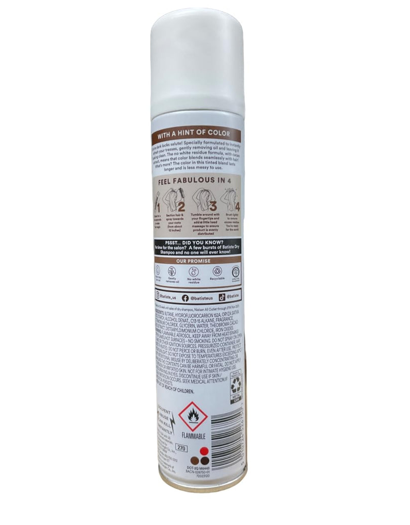 Batiste Dark Brown Dry Shampoo 3.81oz, Pack of 3