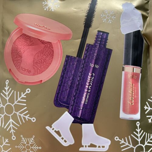 TARTE Lights Camera  Lashes Mascara Blush Tarteist Lip Gloss Caroler Blush Gift