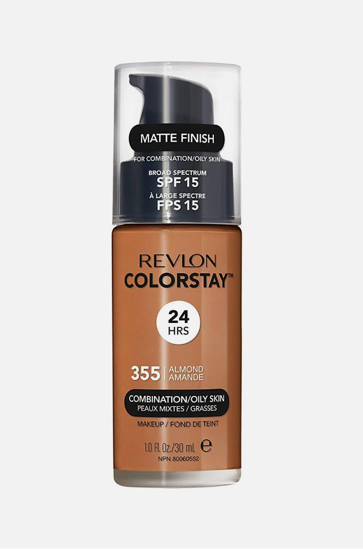 Revlon Liquid Foundation, ColorStay Face Makeup for Combination & Oily Skin, SPF 15 - 355 Almond, 1 fl oz