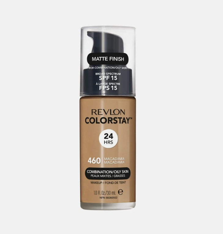 Revlon ColorStay Liquid Foundation Face Makeup for Combination & Oily Skin - 460 Macadamia 1.0 oz