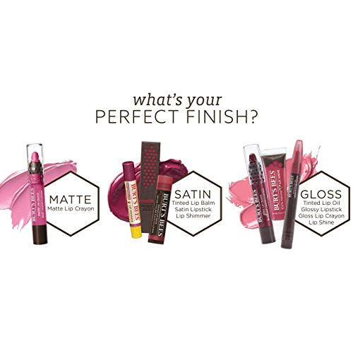 Burt's Bees 100% Natural Moisturizing Lipstick, Brimming Berry - 1 Tube