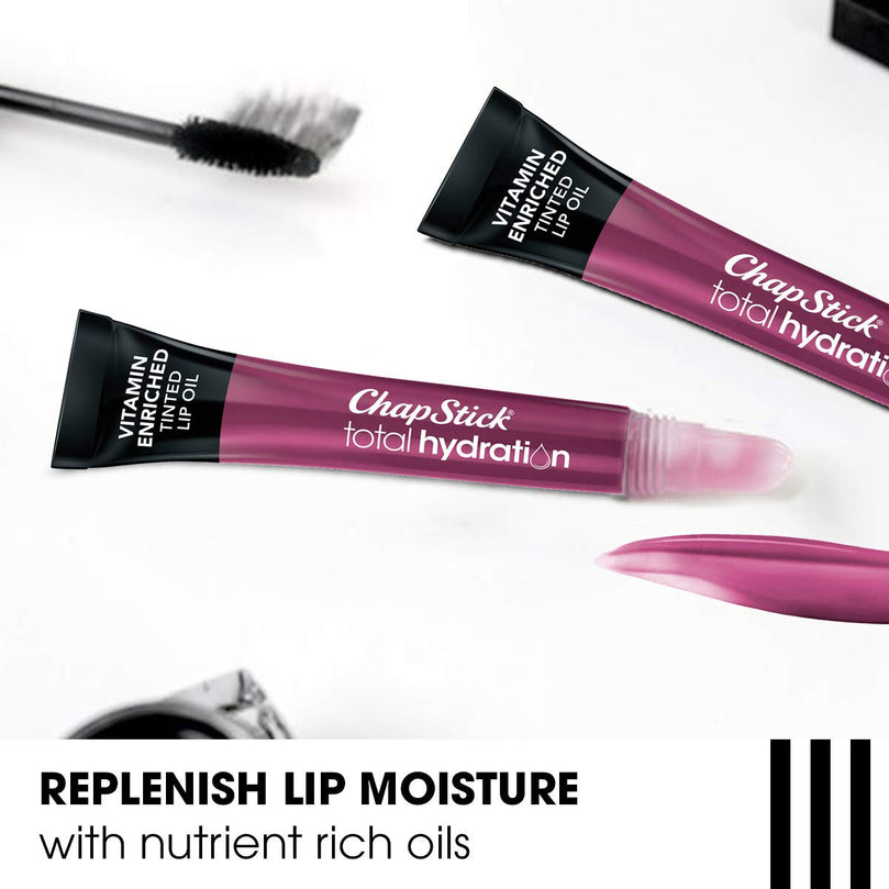 Chapstick Total Hydration Tinted Lip Oil - Sheer Plum - 0.12oz