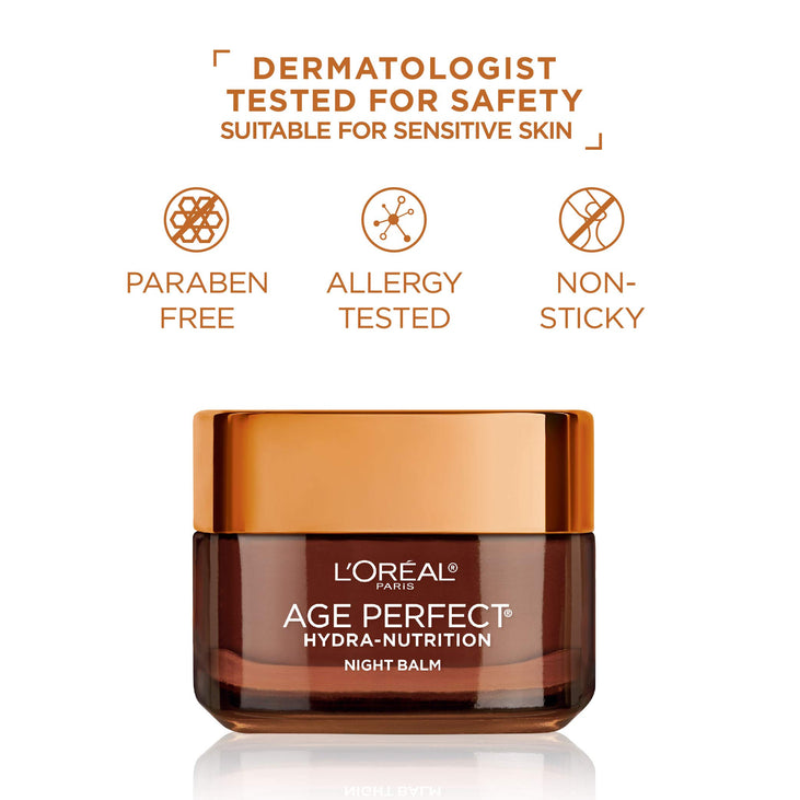 L'Oreal Paris Age Perfect Hydra Nutrition Night Balm, Firming Moisturizer, 1.7 oz