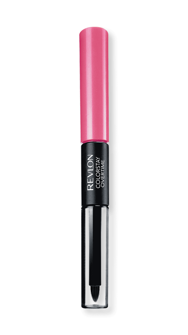 Revlon Liquid Lipstick with Clear Lip Gloss by Revlon, ColorStay Face Makeup, Overtime Lipcolor, Dual Ended with Vitamin E in Pink, 490 For Keeps Pink, 0.07 fl oz