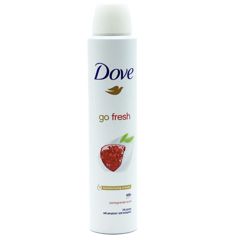 Dove Deodorant Body Spray Pomegranate 200 ml (Pack of 6)