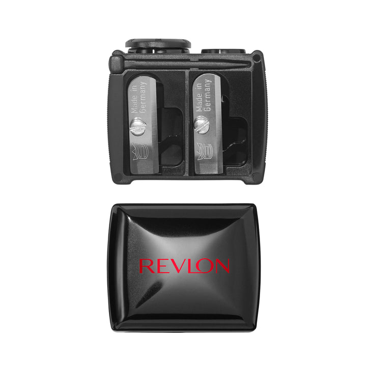 Revlon Universal Points Dual Hole Cosmetic Pencil Sharpener for Eyeliner & Lip Liner Pencils, 1 count