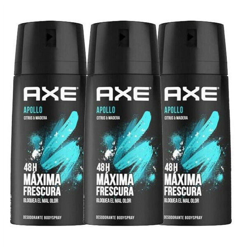Axe Apollo Mens Deodorant Body Spray 150 ml / 5.07 oz (Pack of 3)