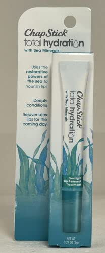 ChapStick Total Hydration With Sea Minerals Overnight Lip Treatment, Lip Moisturizer - 0.21 Oz