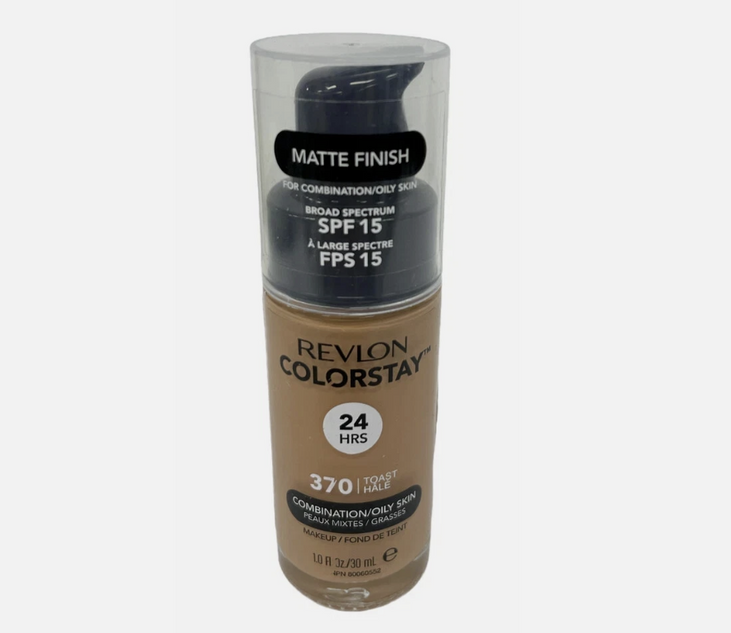 Revlon ColorStay Liquid Foundation Makeup Combination / Oily Skin - 370 Toast 1 Fl Oz