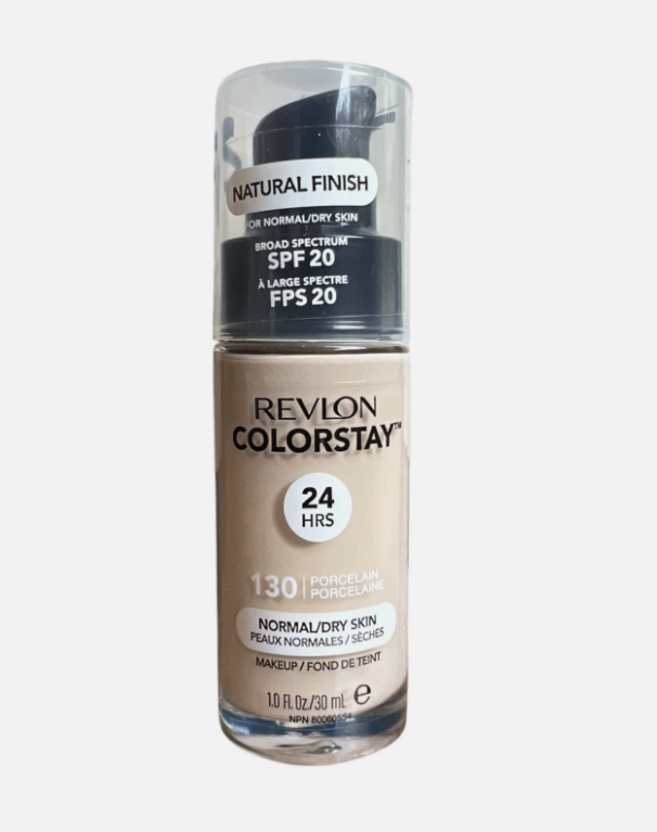 Revlon ColorStay Liquid Foundation Face Makeup for Normal & Dry Skin - 130 Porcelain 1 Fl Oz