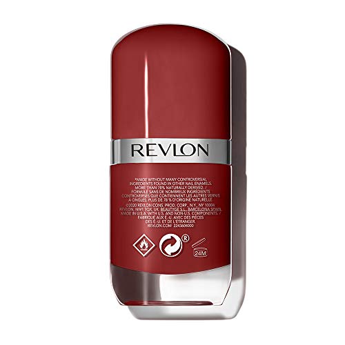 REVLON Ultra HD Snap Nail Color, Natural Rich Glossy Polish, 100% Vegan Formula, No Base or Top Coat Needed, 014 Red and Real, 0.27 fl oz