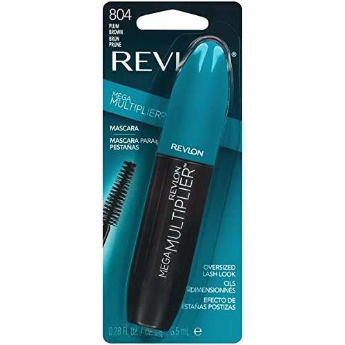 Revlon Mega Multiplier Mascara, Smudgeproof Eye Makeup, 804 Plum Brown, 0.28 fl oz