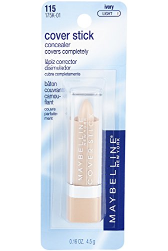 Maybelline New York Cover Stick Corrector Concealer, Ivory, 0.16 oz.