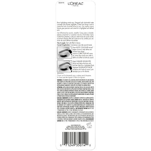 Loreal Paris Brow Stylist Brow Raiser Highlighter Duo #620 Medium