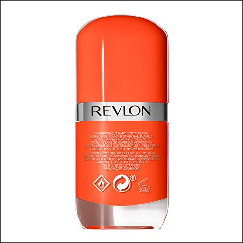 REVLON Ultra HD Snap Nail Color, Natural Rich Glossy Polish, 100% Vegan Formula, No Base or Top Coat Needed, 007 Hot Stuff, 0.27 fl oz