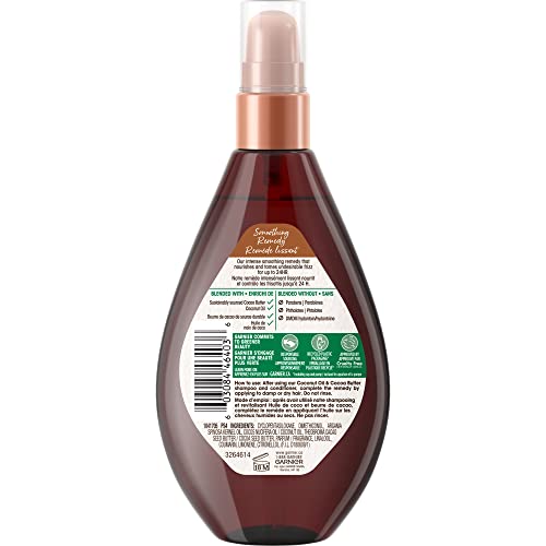 Garnier Whole Blends Smoothing Oil, Coconut Oil & Cocoa Butter Extracts 3.4 Fl Oz (1 Count)