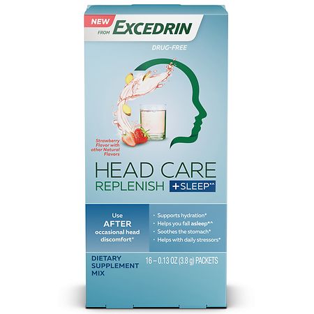 Head Care Replenish +Sleep from Excedrin Dietary Supplement for Head Health Support - 16 Packets