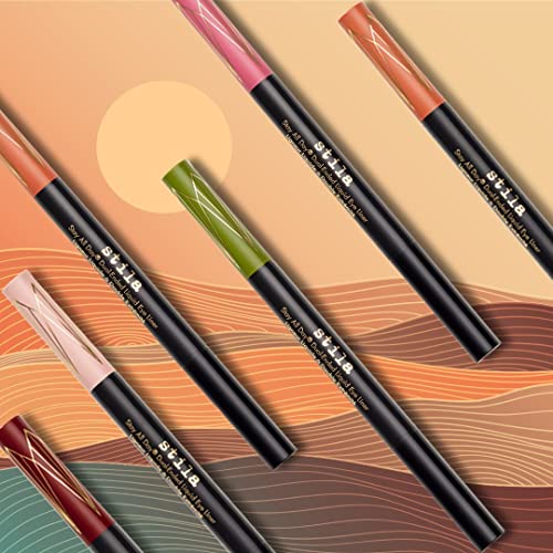stila Stay All Day Dual Ended Liquid Eye Liner Original & Micro Tip Intense Black & Tequila