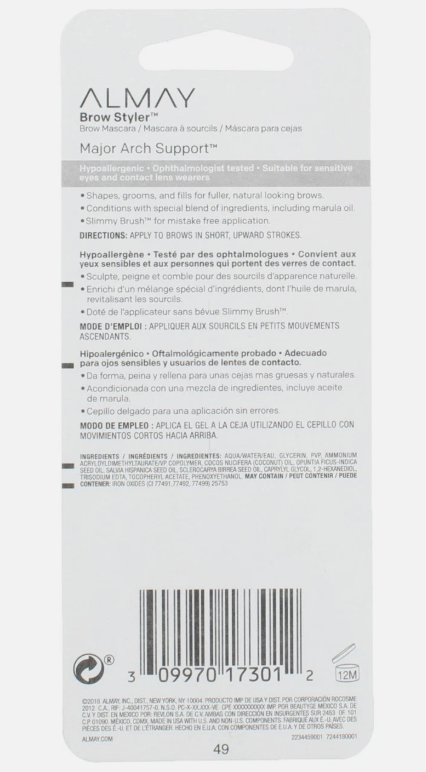 Almay Brow Styler Brow Mascara - 010 Light Brown