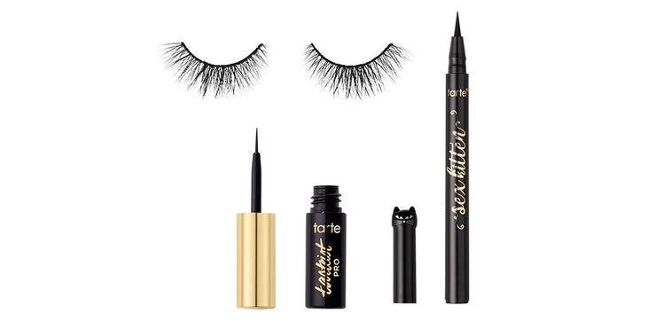 Tarte Sex Kitten Squad Lash & Line 3Pc Limited Edition Holiday Eye Travel Size Gift Set - Eyeliner, Faux Lashes and Tarteist Pro