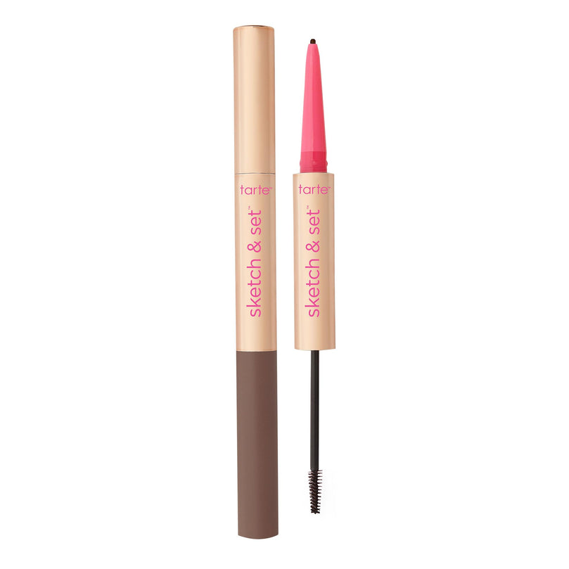 tarte big ego sketch and set brow pencil and tinted gel - medium cool brown - full size