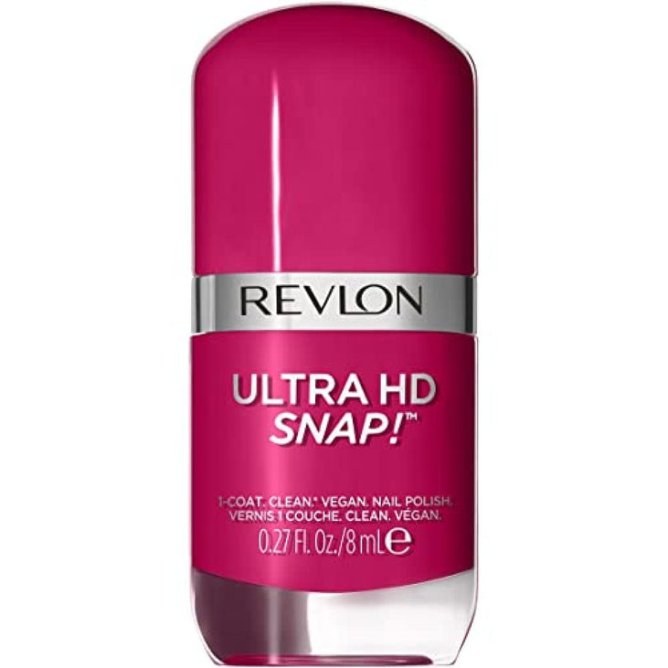 REVLON Ultra HD Snap Nail Polish, Glossy Nail Color, 100% Vegan Formula, No Base and Top Coat Needed, 029 Berry Bliss, 0.27 Fl Oz