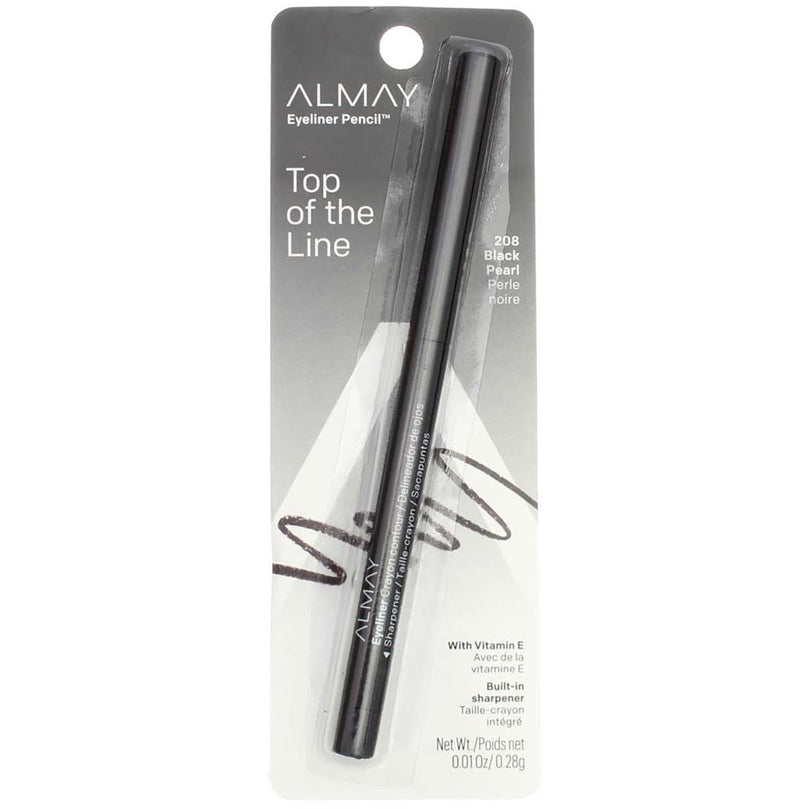 Almay Crayon Contour Water Resistant Eyeliner Pencil, 208 Black Pearl