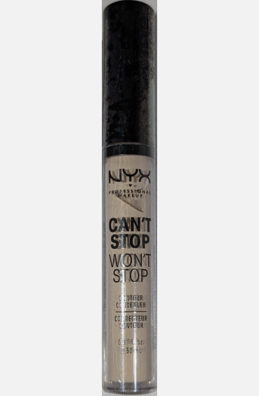 NYX PROFESSIONAL MAKEUP Can't Stop Won't Stop Contour Concealer, 24h Full Coverage Matte Finish - Light Ivory