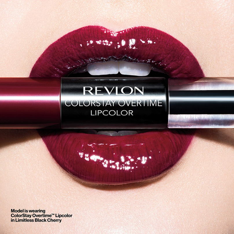 Revlon Liquid Lipstick with Clear Lip Gloss by Revlon, ColorStay Face Makeup, Overtime Lipcolor, Dual Ended with Vitamin E in Pink, 490 For Keeps Pink, 0.07 fl oz