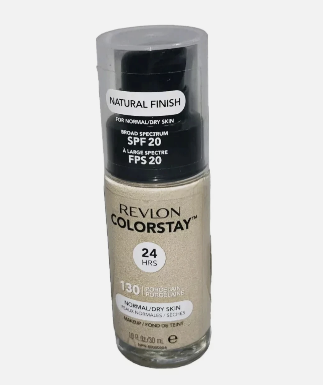 Revlon ColorStay Liquid Foundation Face Makeup for Normal & Dry Skin - 130 Porcelain 1 Fl Oz