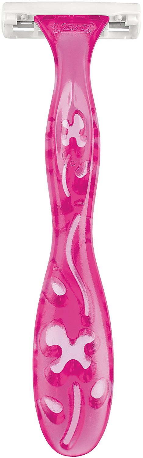 BIC Miss Soleil Colour Collection Lady Razors, Triple-Blade Razors, Vitamin E Enriched Lubricating Strip - Pack of 4