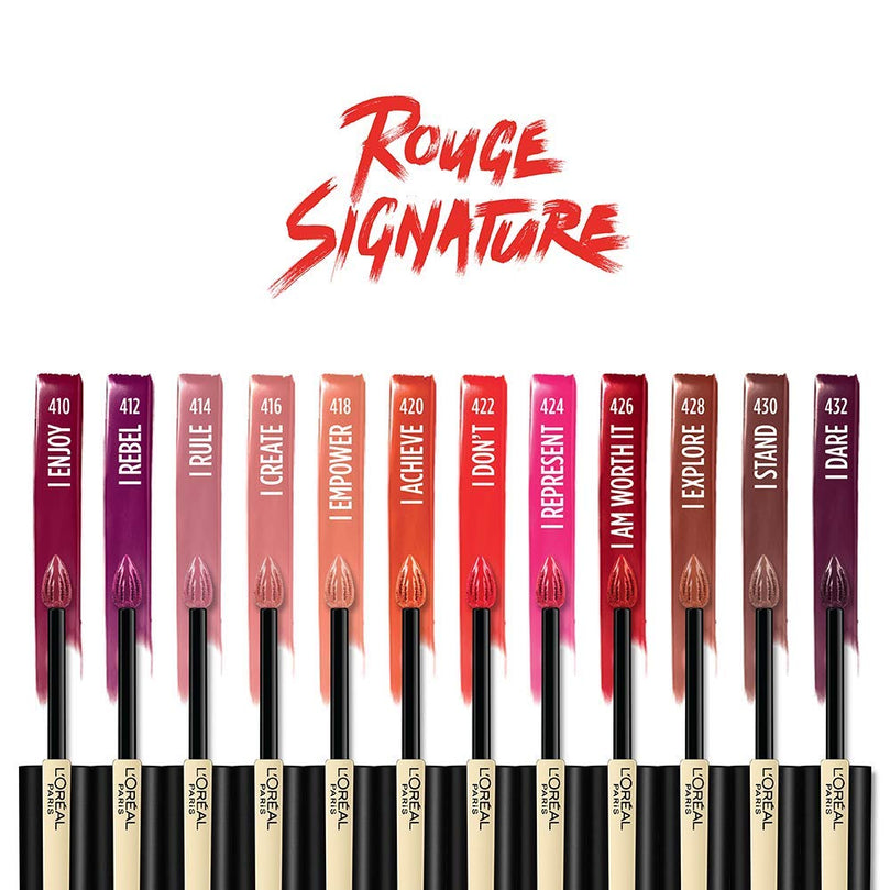 Loreal Paris Makeup Rouge Signature Matte Lip Stain, I Am Worth It